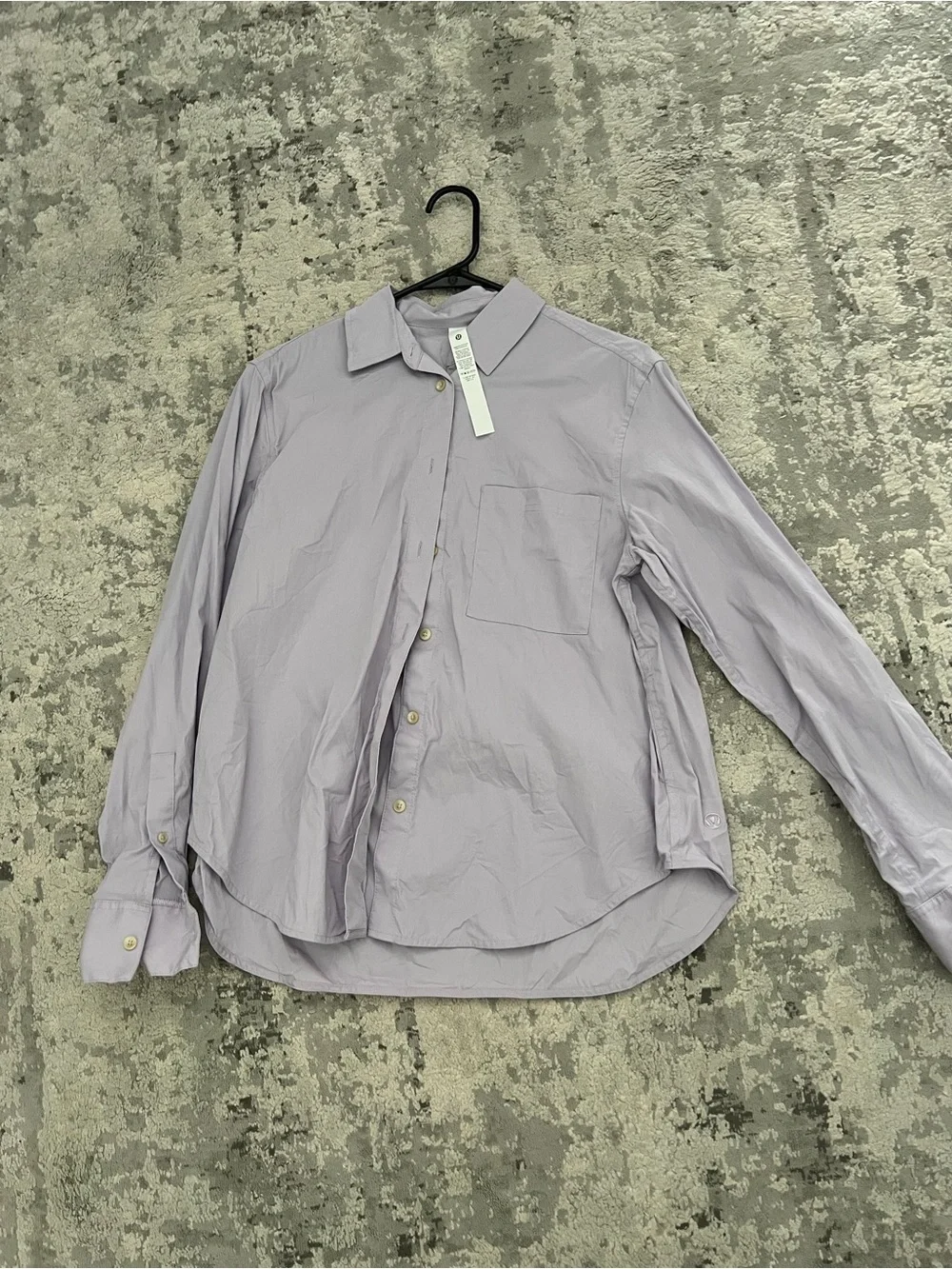 EUC lululemon cotton blend poplin button down shirts size S